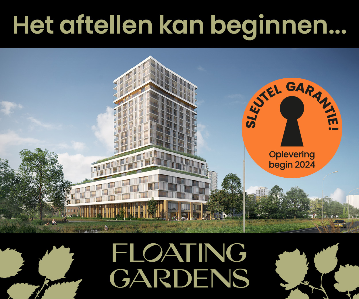 Nieuwbouw Amsterdam - Banner - Het aftellen kan beginnen - Floating Gardens