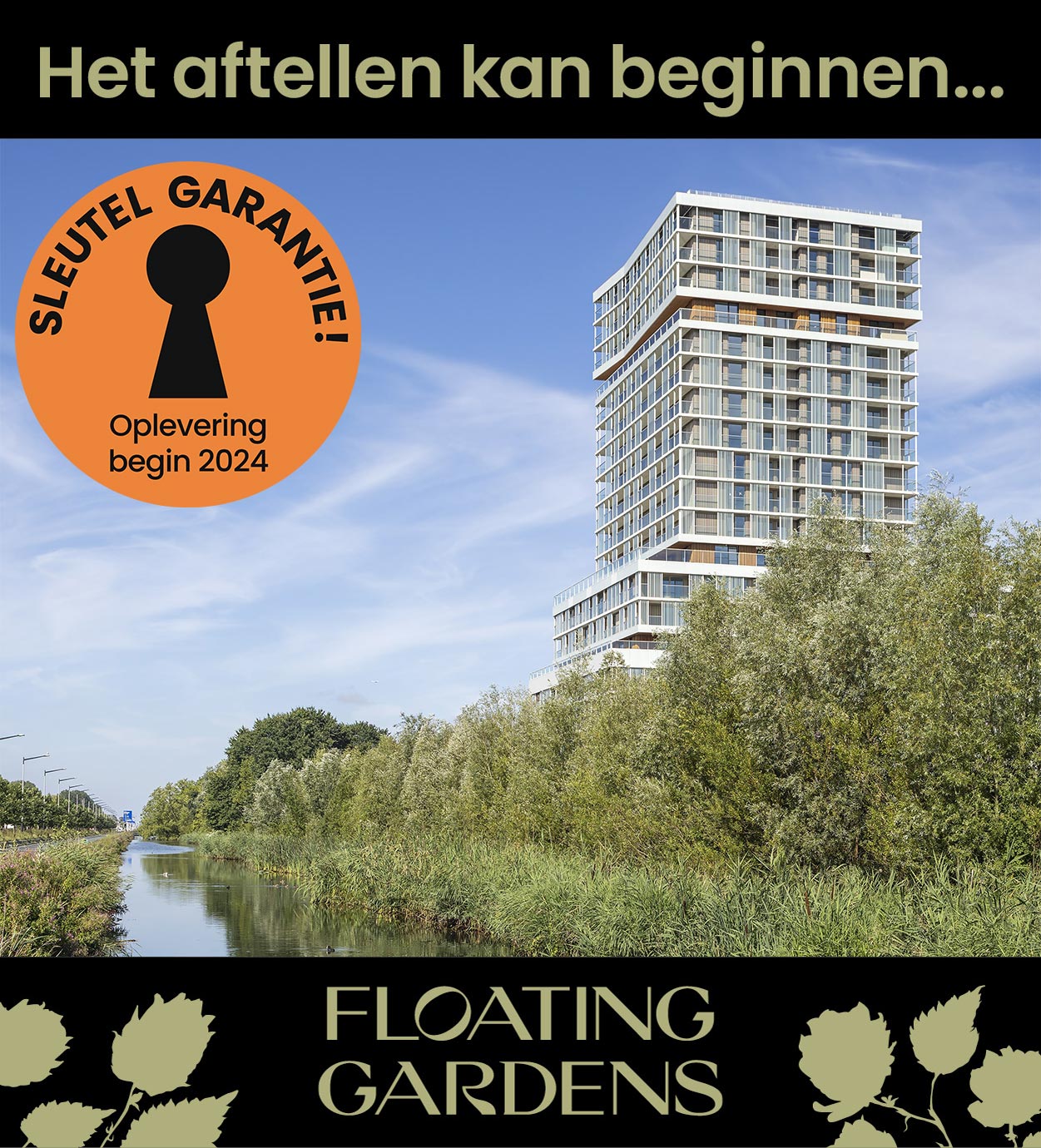 Nieuwbouw Amsterdam - Banner - Het aftellen kan beginnen - Floating Gardens