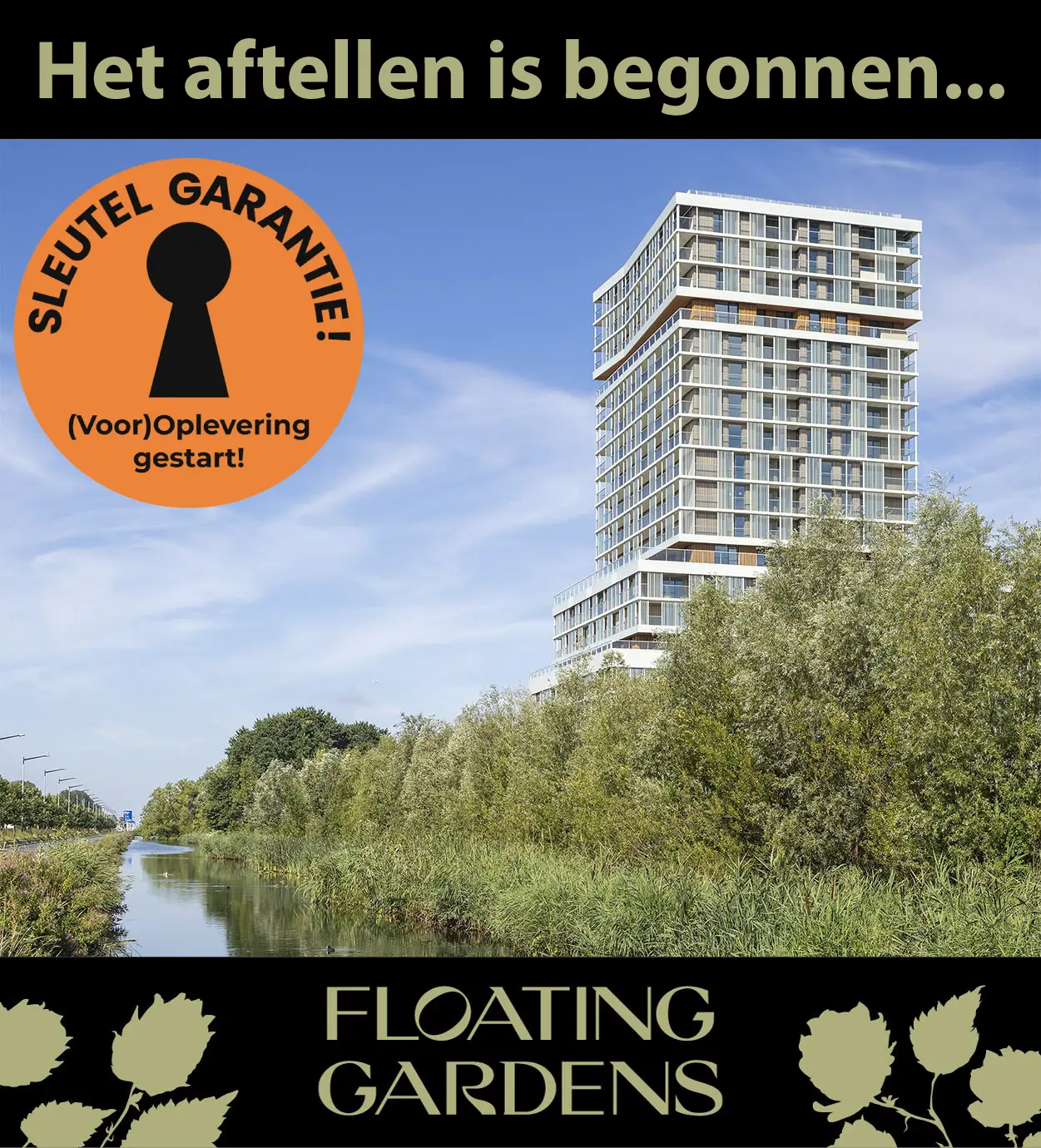 Nieuwbouw Amsterdam - Banner - Het aftellen is begonnen - Floating Gardens